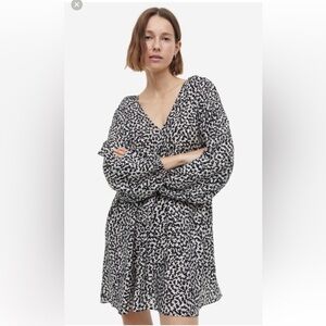 H&M A-Line Black & Cream Dress